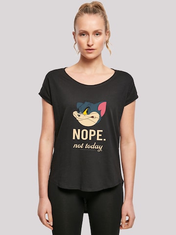 F4NT4STIC Shirt 'Tom and Jerry TV Serie Nope Not Today' in Zwart: voorkant