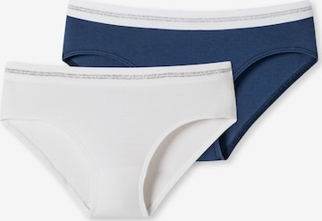 SCHIESSER Underpants ' Long Life Rib ' in Blue: front