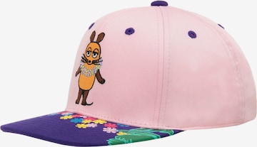 LOGOSHIRT Hat 'Maus - Aloha' in Pink: front