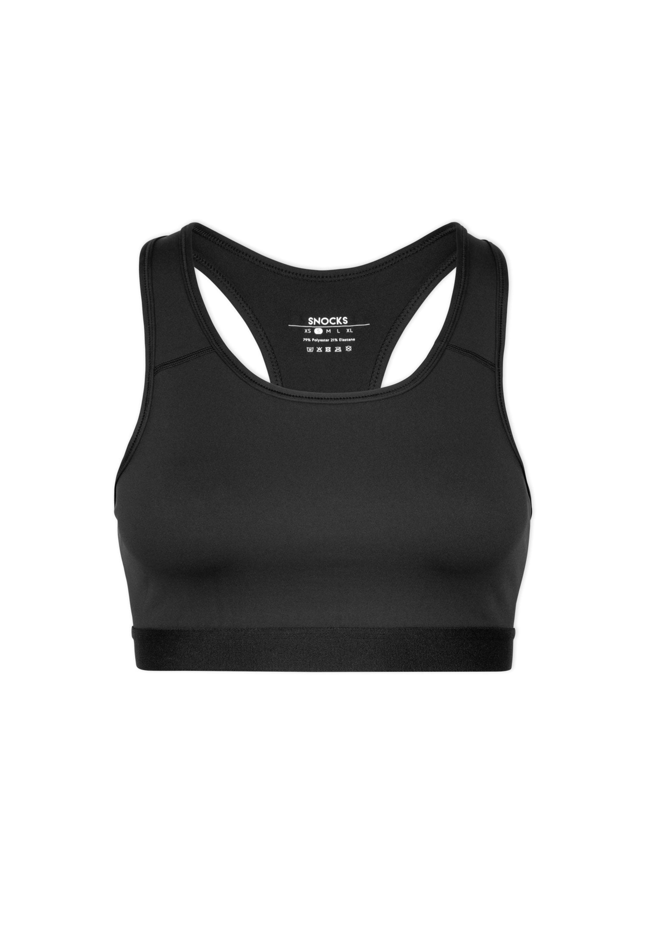 SNOCKS Korzetová Podprsenka – černá: přední strana
