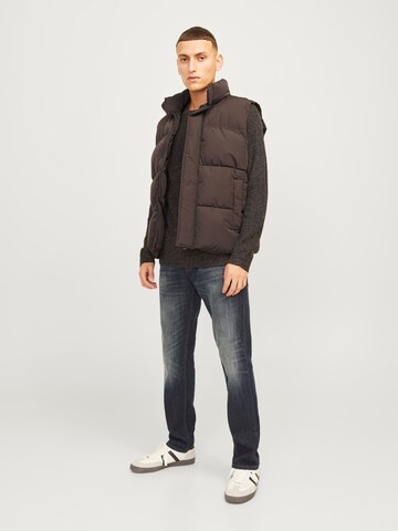 JACK & JONES Brezrokavnik 'JJEBradley' | rjava barva