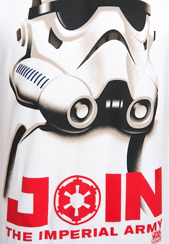 LOGOSHIRT Shirt 'Stormtrooper - Join the Imperial Army' in White