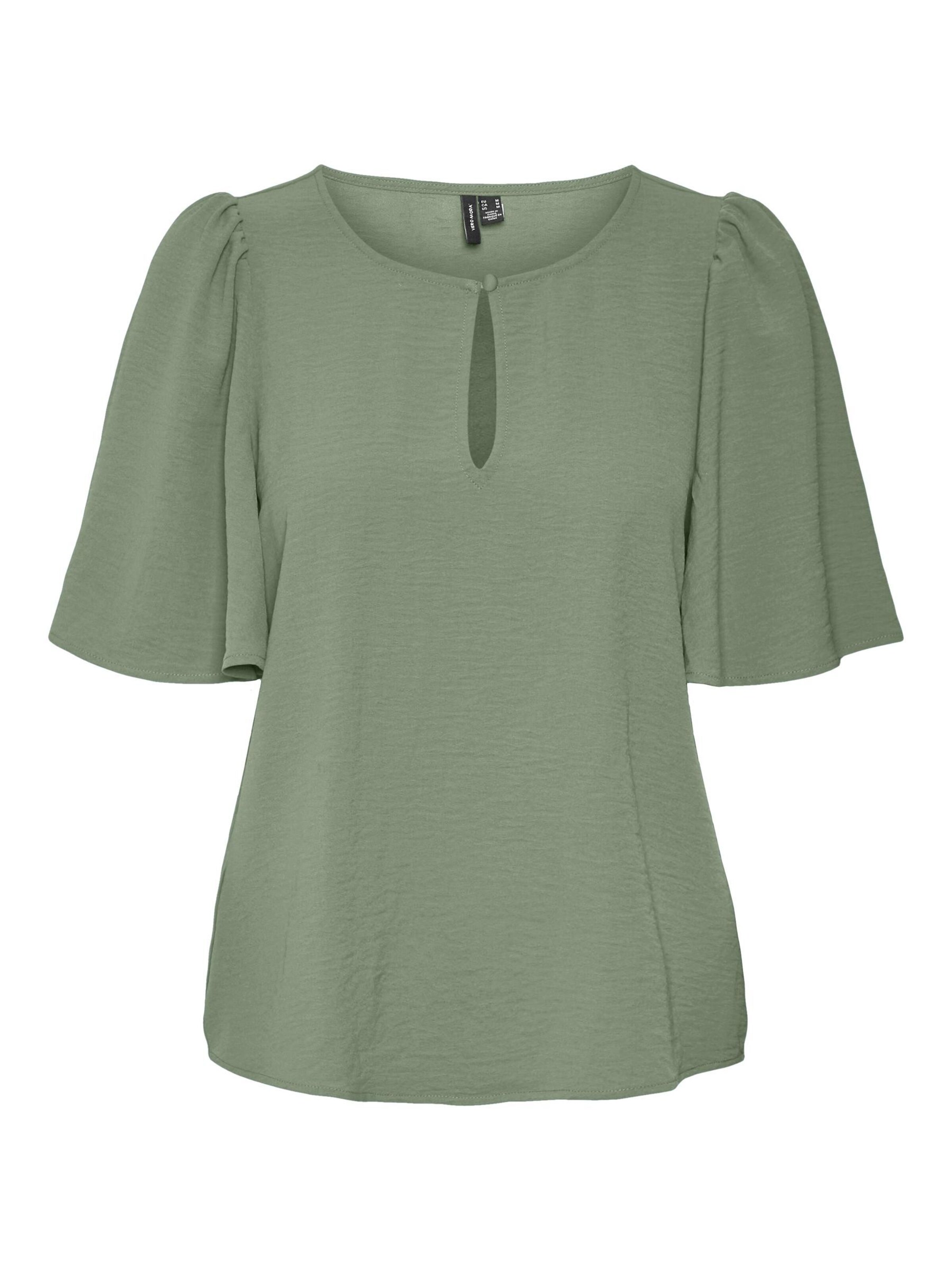 VERO MODA Blouse 'ALVA' in Groen: voorkant