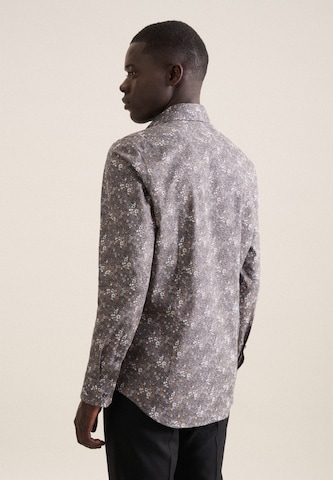 SEIDENSTICKER Slim Fit Hemd 'Smart Essentials' in Grau