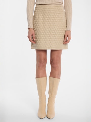 Ana Alcazar Rok ' Enzoria ' in Beige: voorkant
