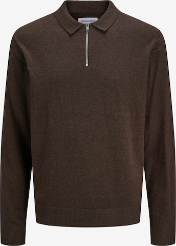 Pull-over 'JJEEmil' JACK & JONES en marron : devant