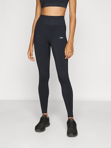 Skinny Pantalon de sport 'Define Seamless' ICANIWILL en noir : devant
