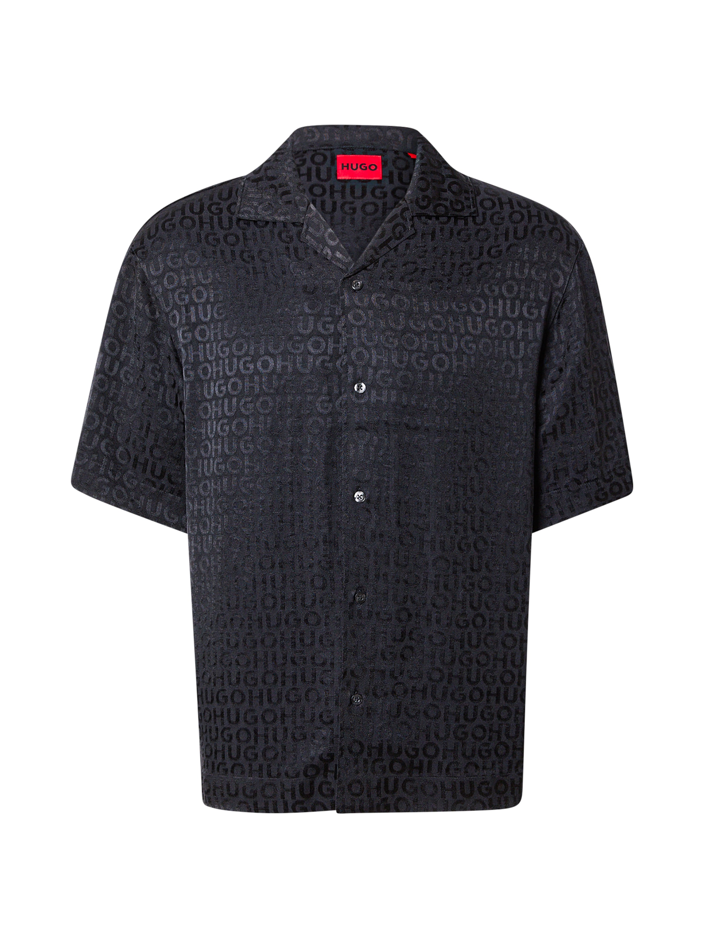 HUGO Comfort fit Overhemd 'Espino' in Zwart: voorkant