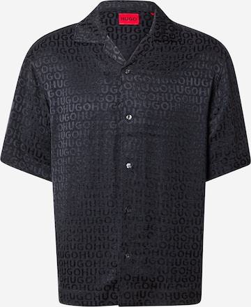HUGOComfort Fit Košulja 'Espino' - crna boja: prednji dio
