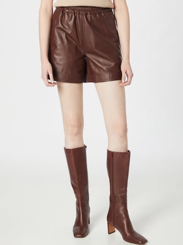 VERO MODA Loose fit Pants 'LINE' in Brown: front