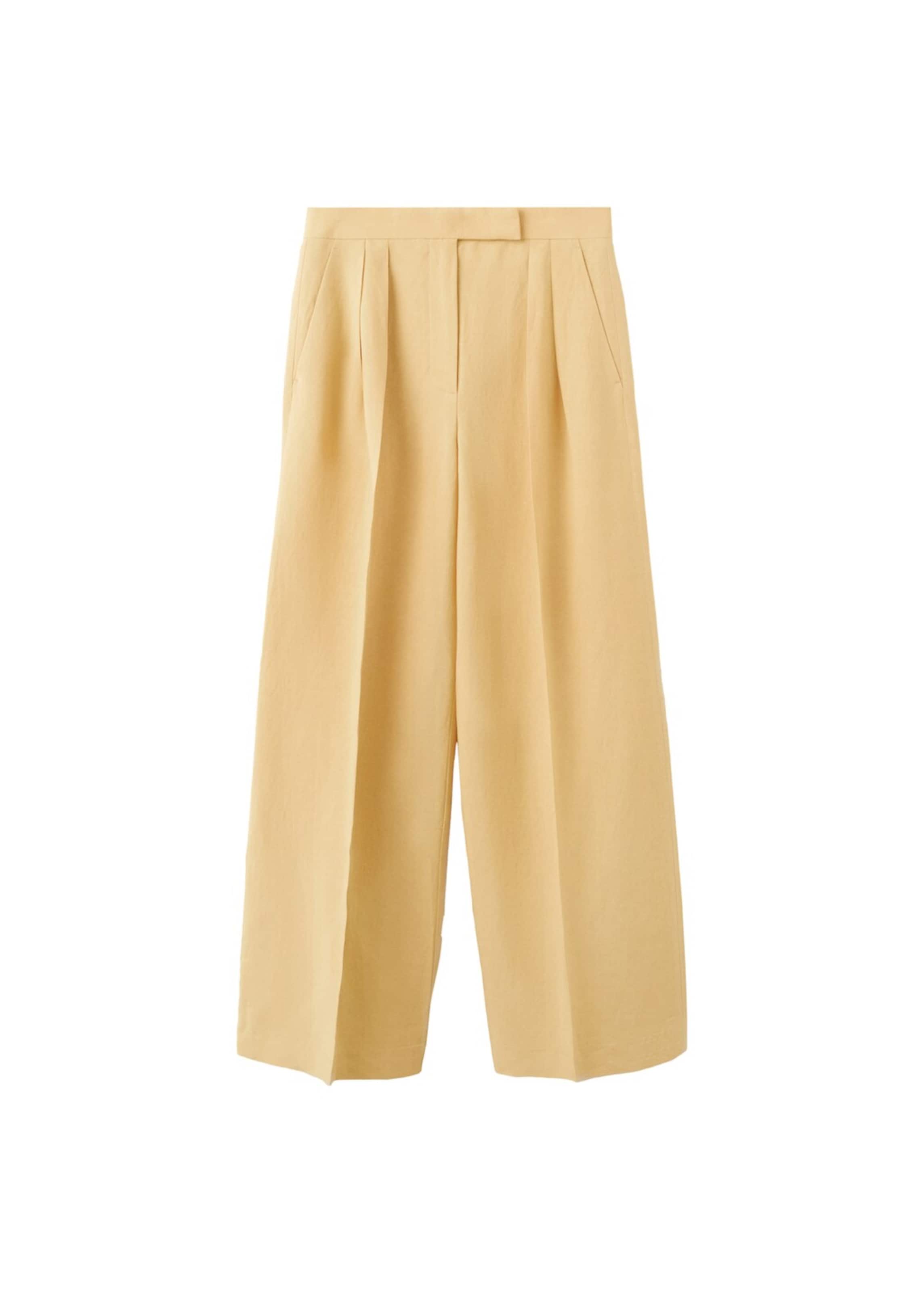 MANGO Bundfaltenhose 'Mojito' in senf, Produktansicht