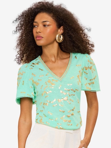 T-shirt love & roses en vert : devant