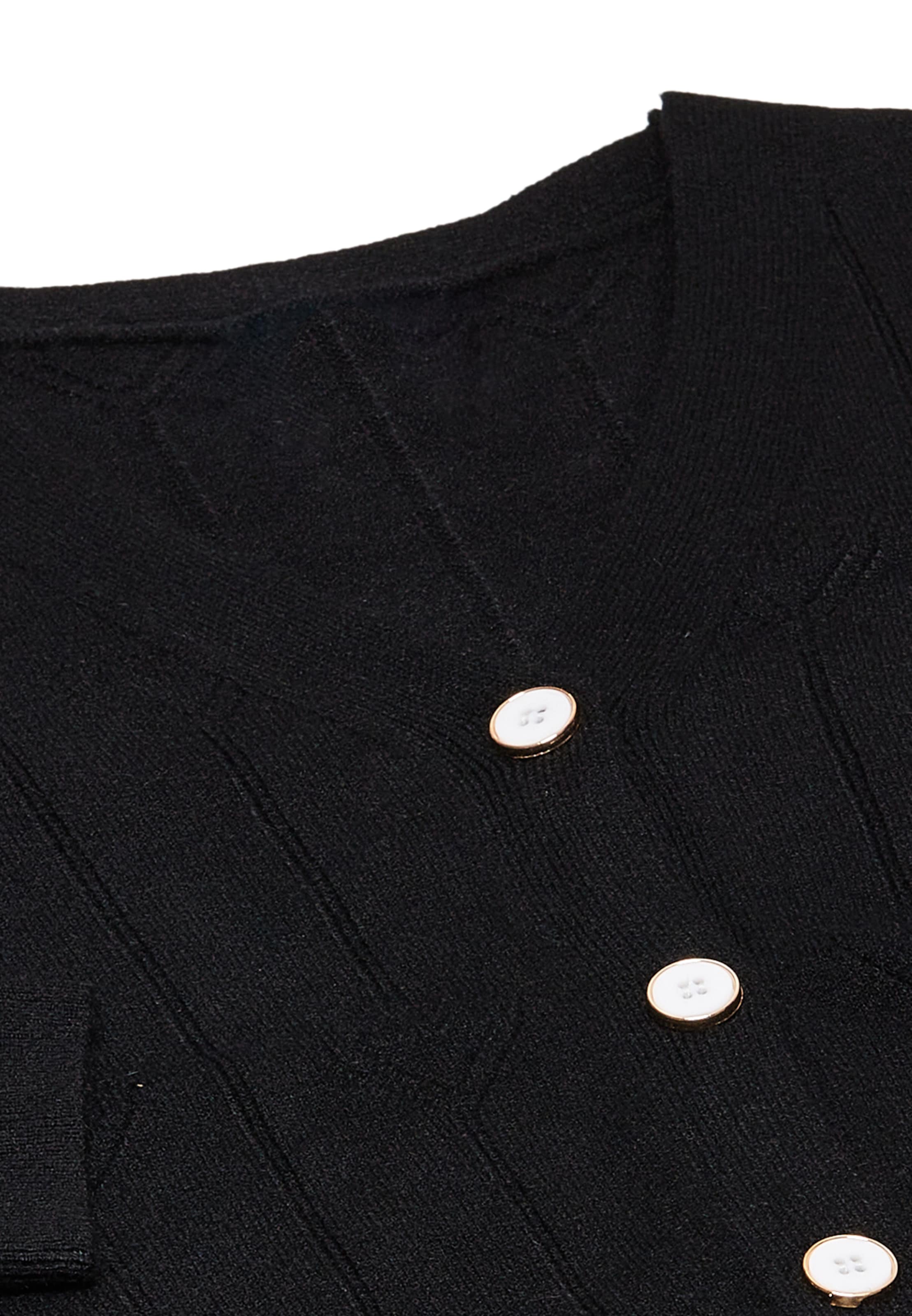 SANIKA Strickjacke in Schwarz