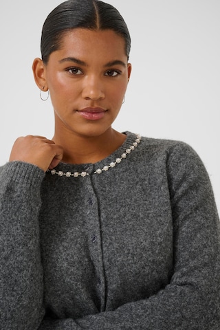 KAFFE CURVE Knit cardigan 'Croxia ' in Grey
