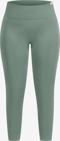 Smilodox Skinny Workout Pants 'Amaze Scrunch' in Green: front