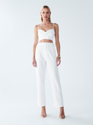 BWLDR Regular Broek 'Savay' in Wit: voorkant