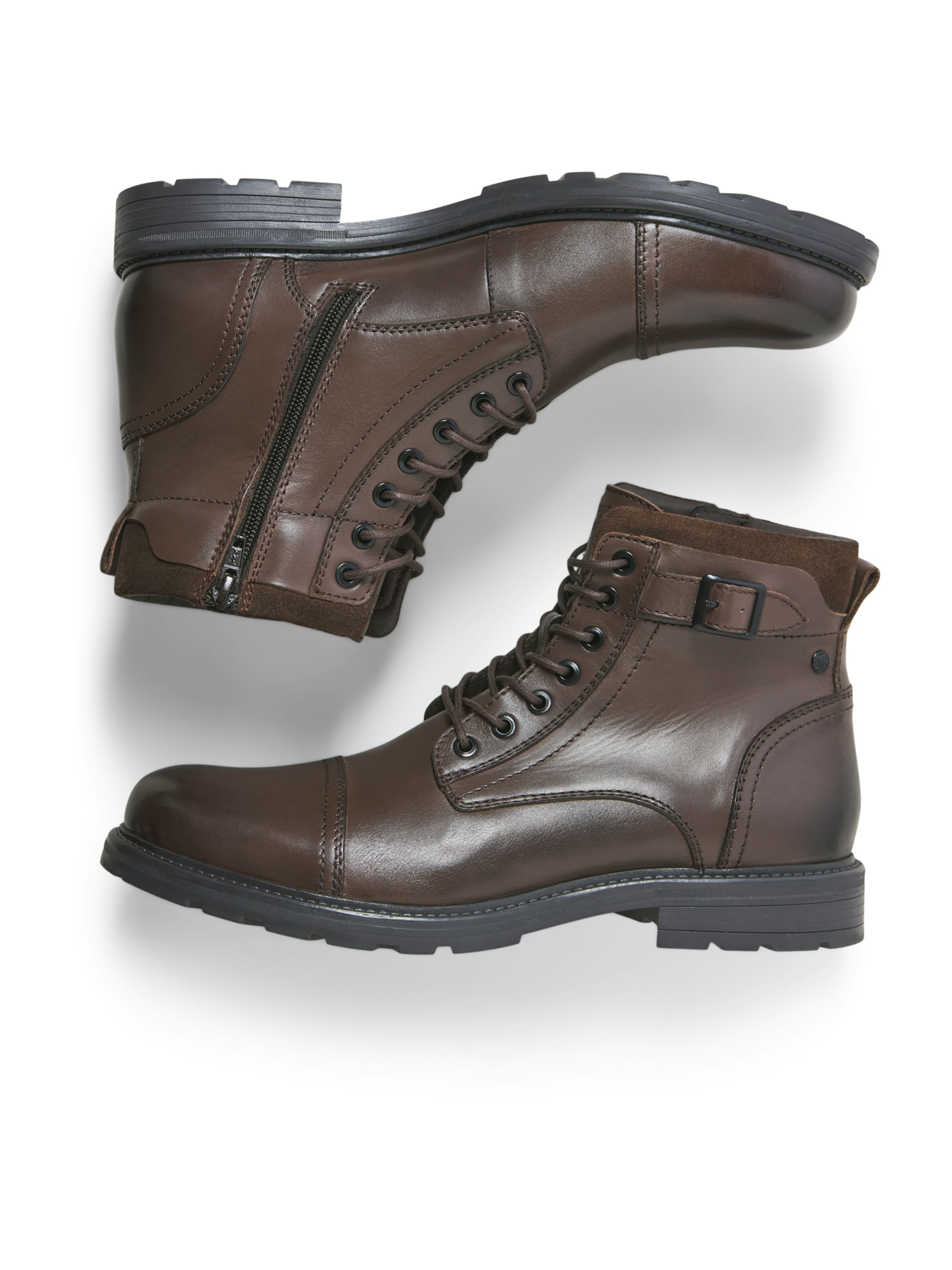 JACK & JONES Ботинки на шнуровке 'JFWCHATSWORTH' в Коричневый