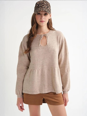 Pull-over 'Pullover' MixRay en beige : devant