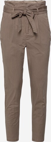 ONLY - Pantalón plisado en marrón: frente
