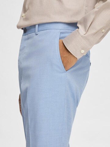 SELECTED HOMME Slimfit Chinosy 'SLHCEDRIC' w kolorze niebieski
