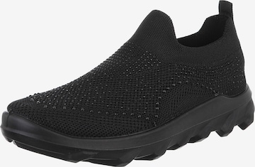 Ital-Design Slip-Ons in Black: front