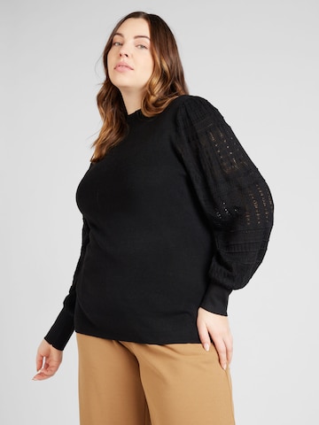 Vero Moda Curve Sweater in Black: front