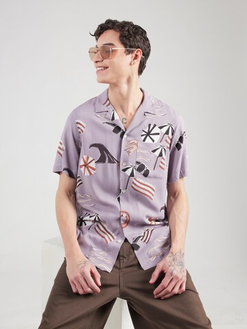 SCOTCH & SODA Slim fit Button Up Shirt in Purple: front