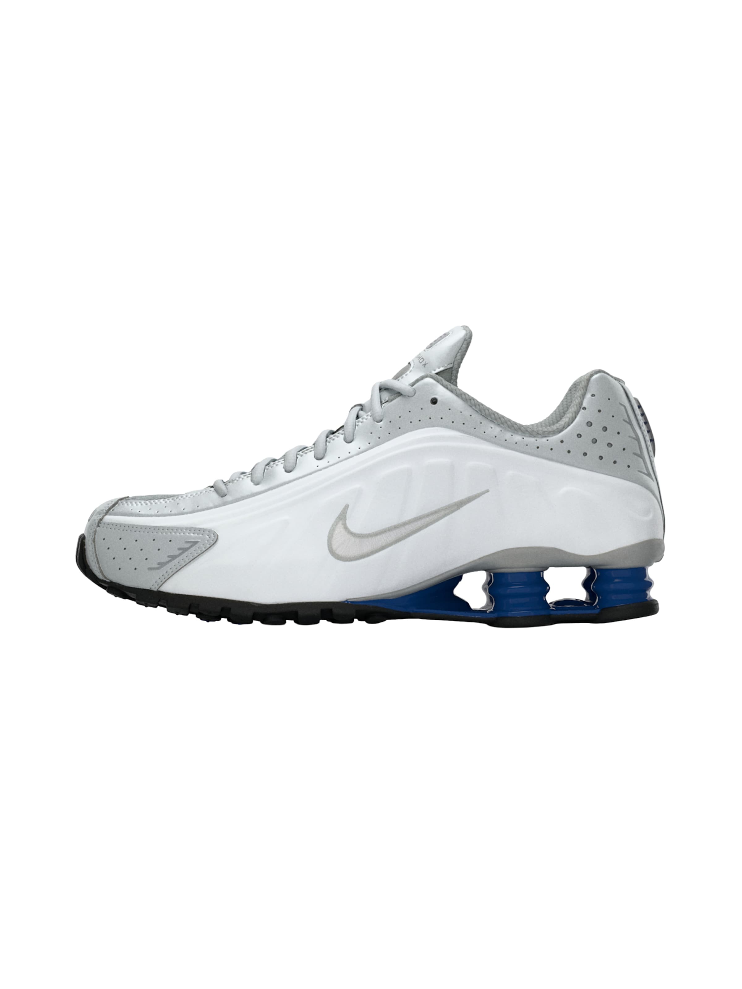 Baskets basses 'SHOX R4' Nike Sportswear en blanc : devant