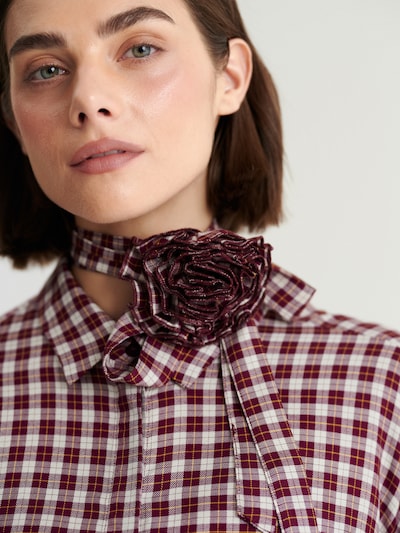 TATUUM Blouse 'Blom' in XS in Yellow gold / Cyclamen / Off white, Item view