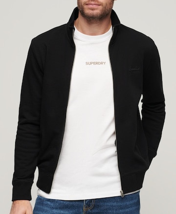 Superdry Sweatjacke 'Essential' in Schwarz: predná strana