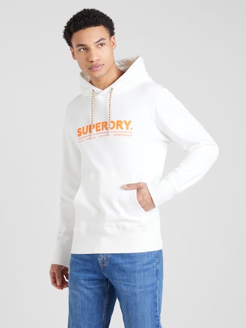 Sweat-shirt Superdry en blanc : devant