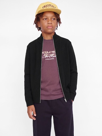Jack & Jones Junior - Cárdigan 'JJSOho Ollie' en negro: frente