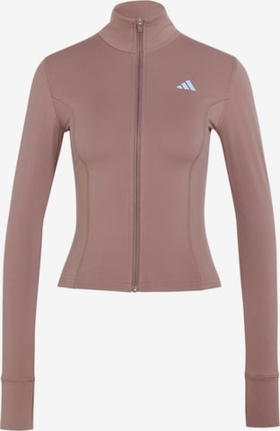 Vestes d’entraînement 'Studio' ADIDAS PERFORMANCE en marron : devant
