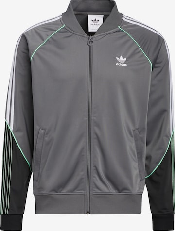 Veste mi-saison 'Tricot Sst' ADIDAS ORIGINALS en gris : devant