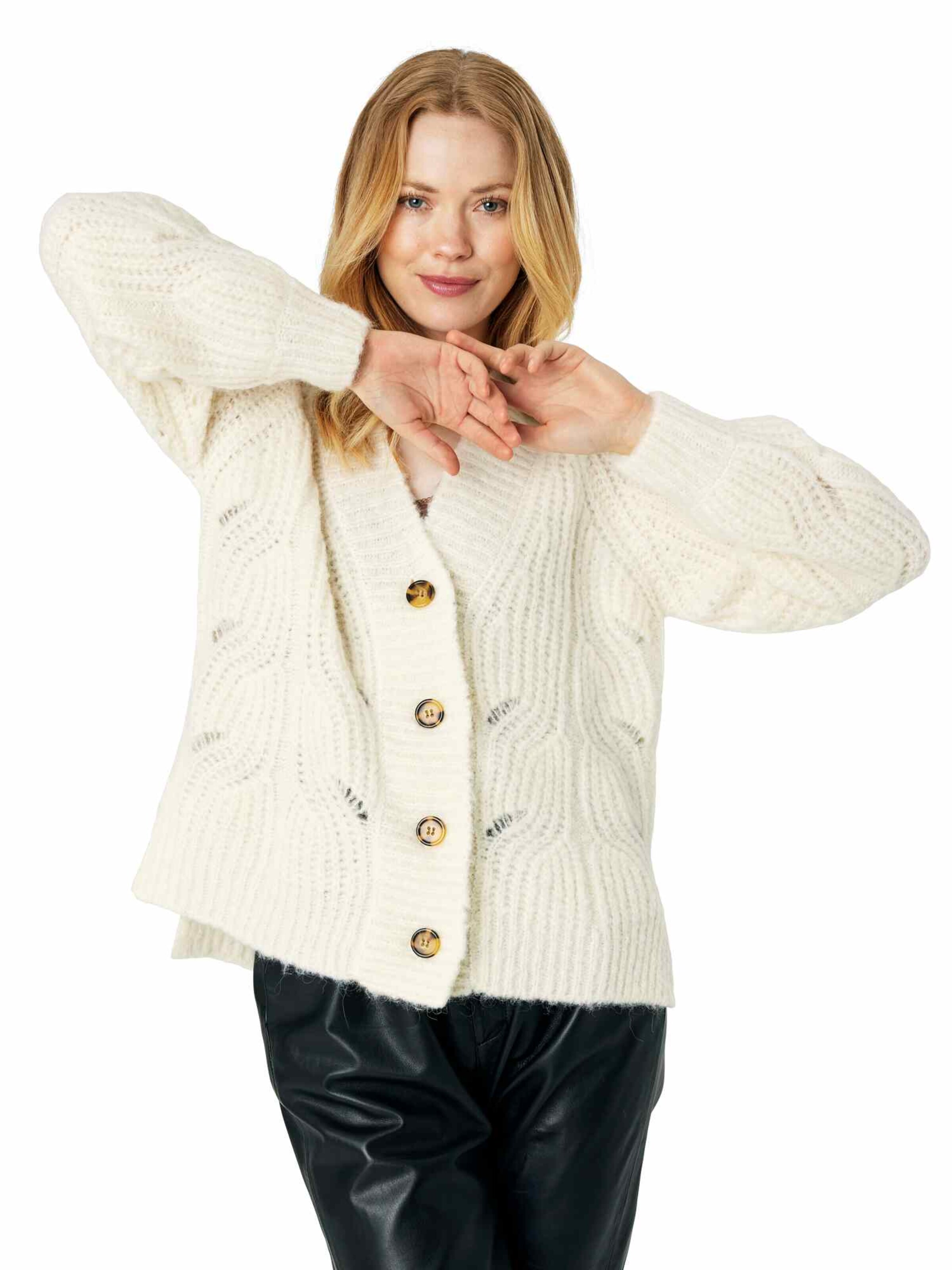 Cardigan 'Tone' Noa Noa en blanc : devant