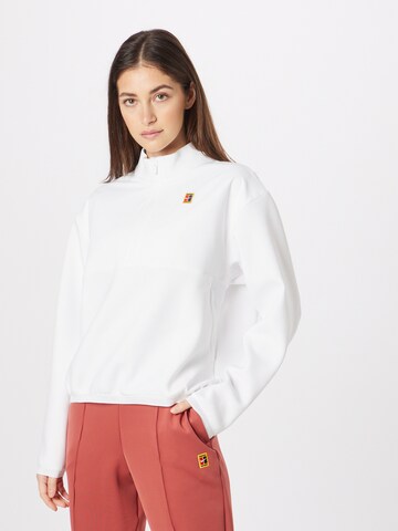 NIKE Αθλητική μπλούζα φούτερ σε λευκό: μπροστά