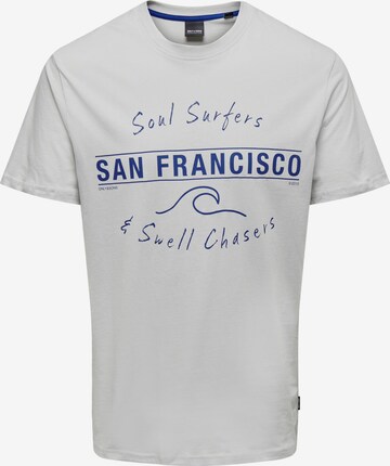 T-Shirt 'ASHER' Only & Sons en gris : devant
