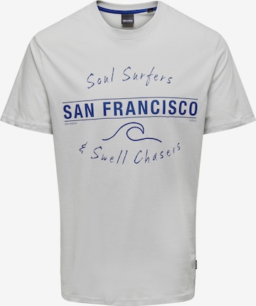 Only & Sons T-Shirt 'ASHER' in Grau: predná strana