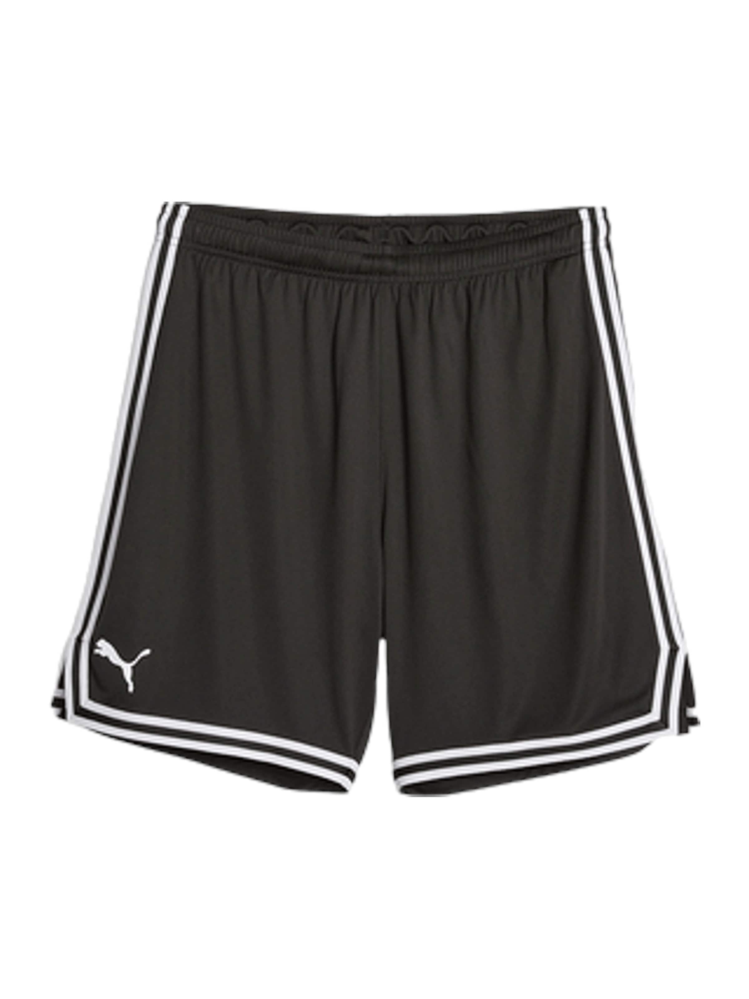 Largi Pantaloni sport 'Team Game' de la PUMA pe negru: față