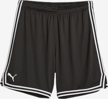 Largi Pantaloni sport 'Team Game' de la PUMA pe negru: față