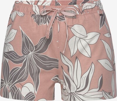 LASCANA Пижамные штаны в Серо-коричневый / Блекло-розовый / Белый, Обзор товара