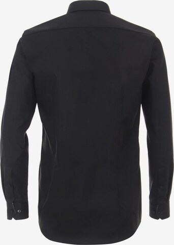 VENTI Slim fit Business Shirt in Black