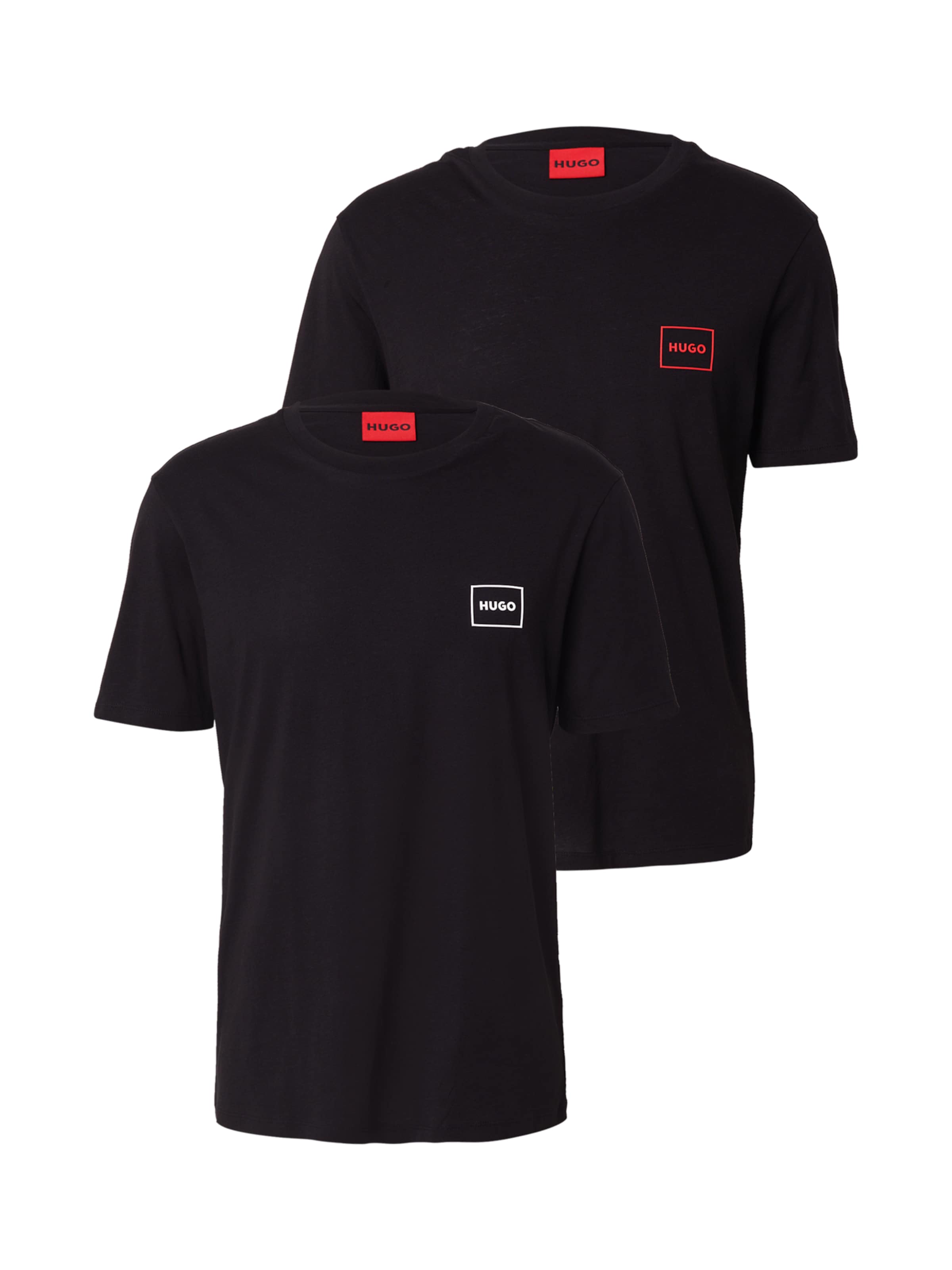 HUGO Футболка 'Dugopak' в Черный: спереди