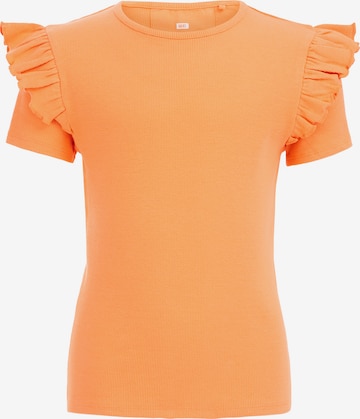 WE Fashion Shirt in Oranje: voorkant