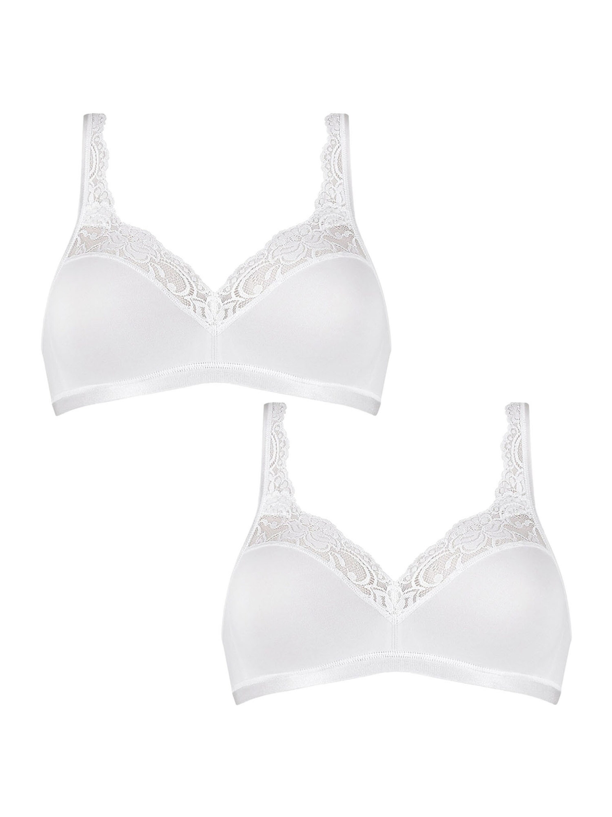 SLOGGI - Bustier Sujetador ' Romance ' en blanco: frente