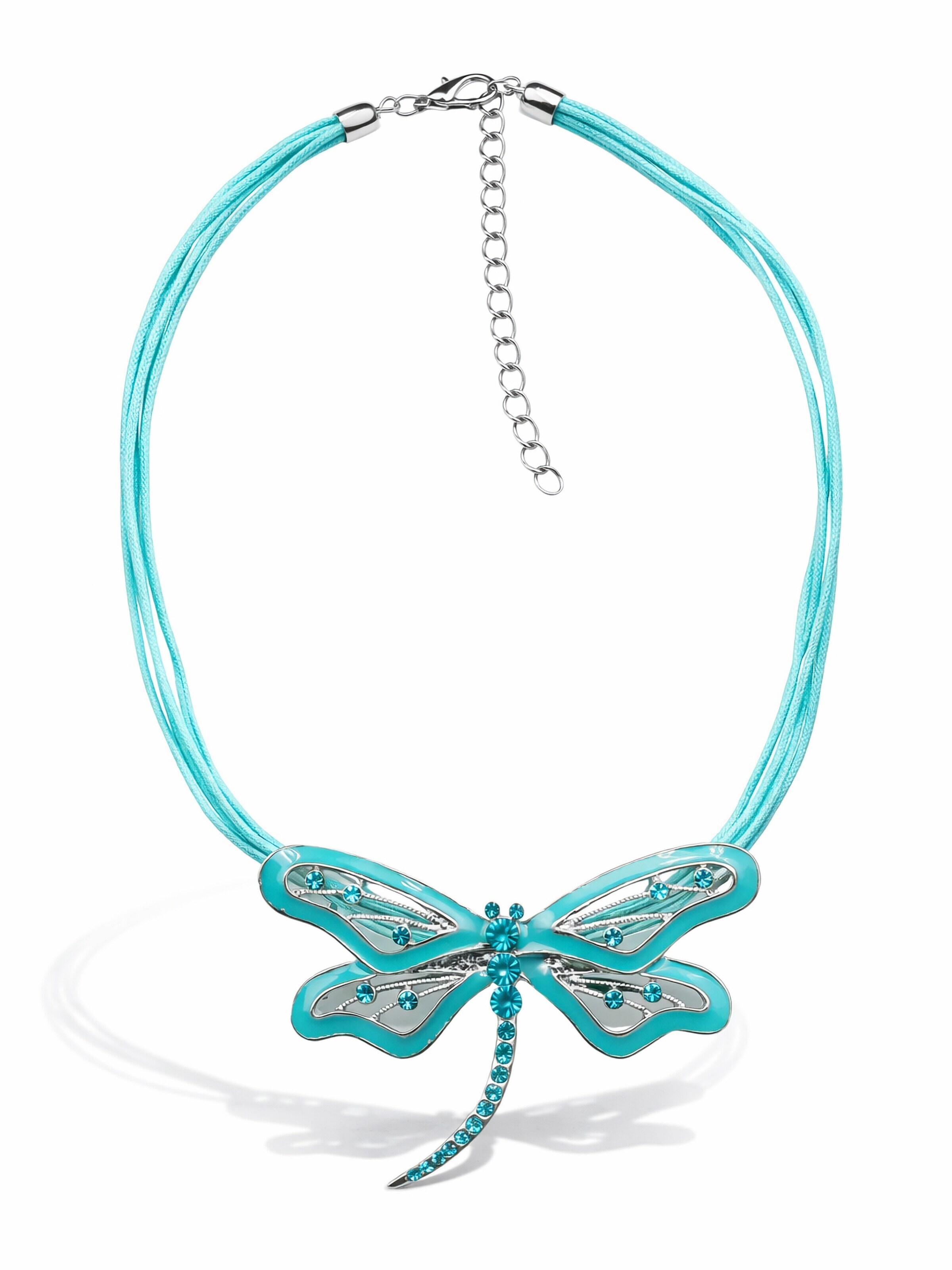 COLLEZIONE ALESSANDRO Necklace 'Dragonfly' in Blue: front