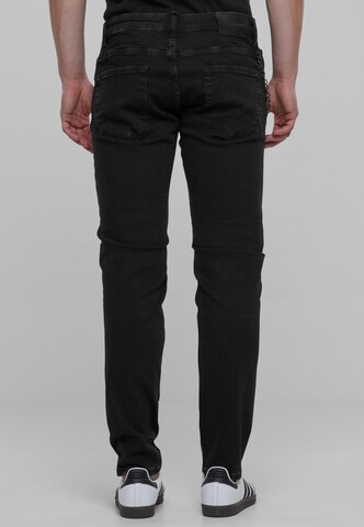 2Y Premium Tapered Jeans in Zwart