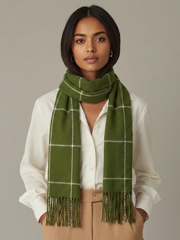 alberto cabale Scarf 'Line' in Green: front