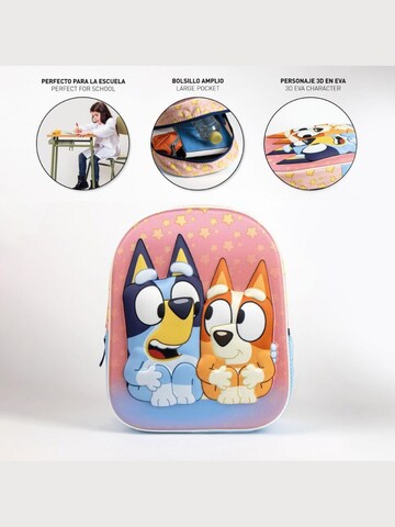 Bluey Rugzak 'Bluey en Bingo Rugzak Kind – 3D Schooltas 31 cm – Sterrenprint – Kleuters 3-6 jaar' in Beige