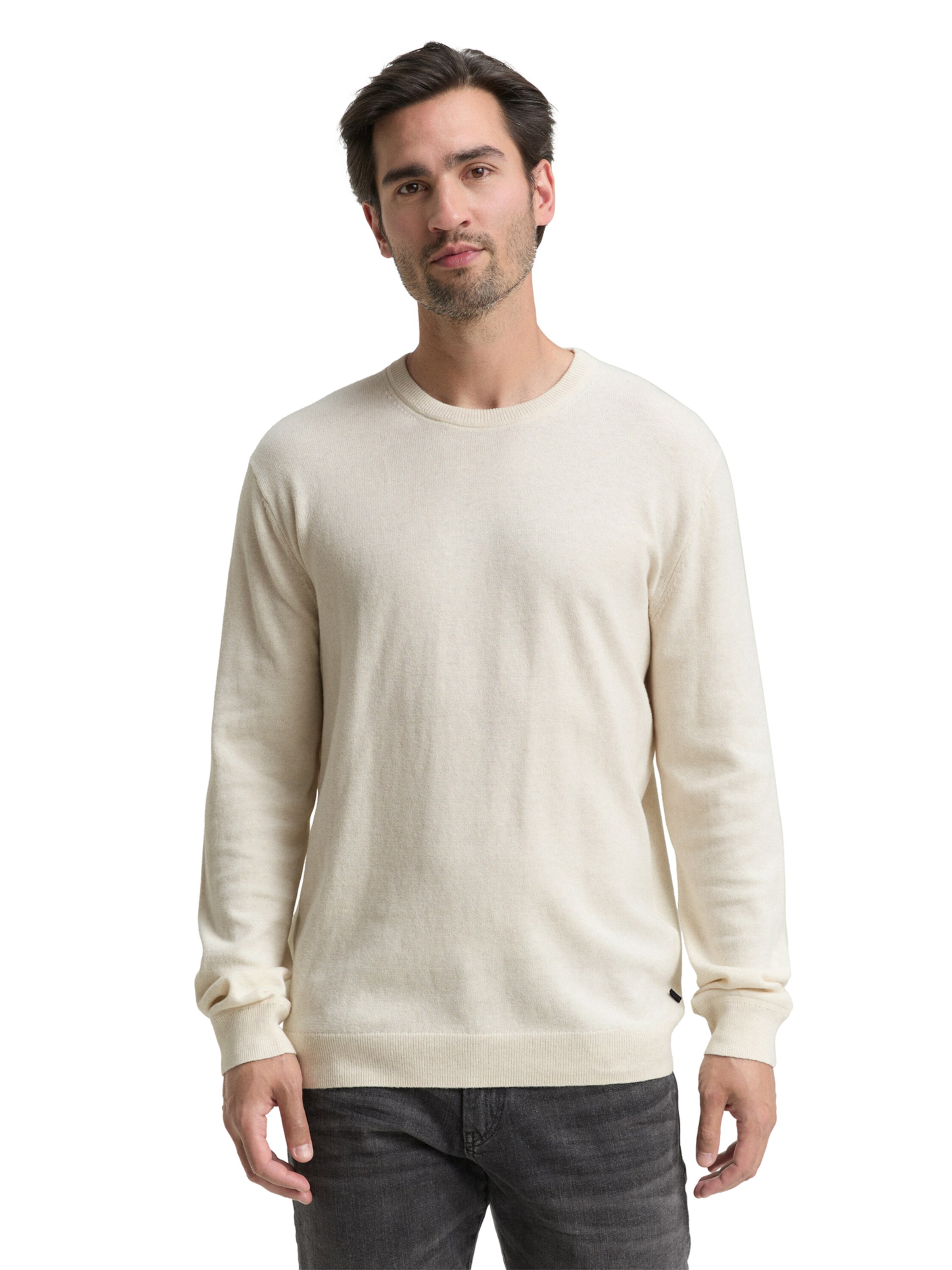 TOM TAILOR Sweater in Beige: front